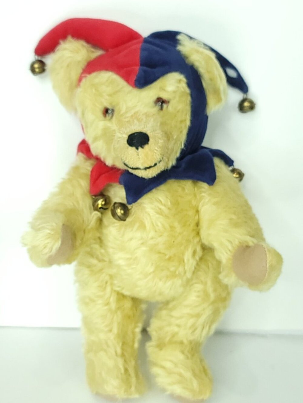 Stoff Spielwaren Jointed Jester Brown Mohair Bear 13” Growl Plush Stuffed Animal